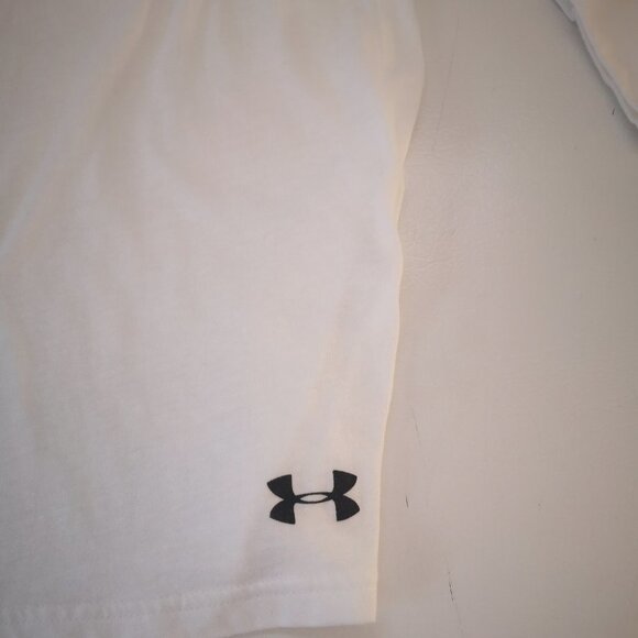2 / $30.00 - Under Armour Ladies White with Black Accents Long Sleeves T-shirt - Picture 5 of 8